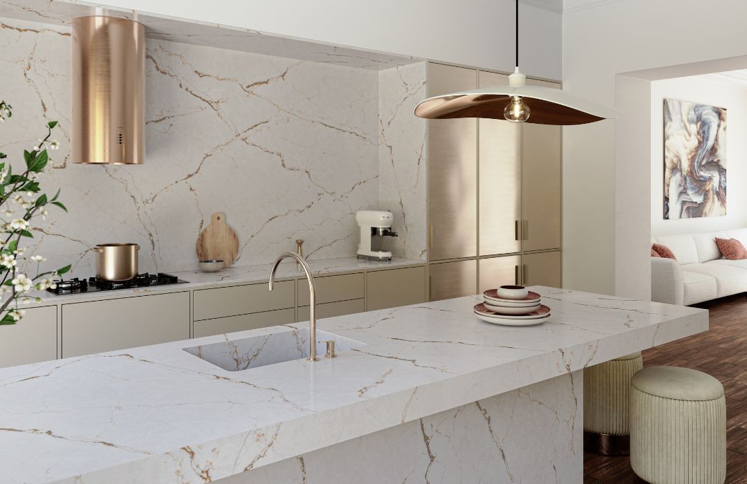 Ivory and white silstone, Stone Synergy explores the 2024 kitchen colour schemes that have proven to be popular