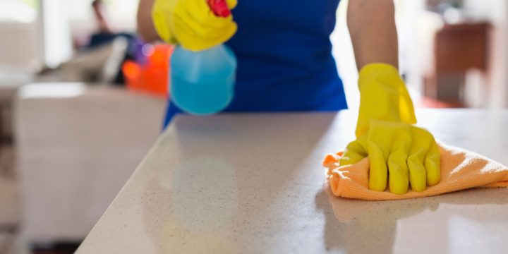 how to clean quartz kitchen worktops