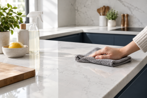 wiping-a-bright-quartz-countertop